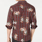Camisa xadrez floral masculina INC International Concepts vermelha tamanho grande