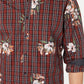 Camisa xadrez floral masculina INC International Concepts vermelha tamanho grande