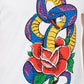 Camiseta masculina com strass e cobra da INC International Concepts, branca, tamanho extragrande