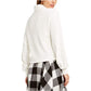 Blusa de gola alta aconchegante feminina Bar III, branca, tamanho grande