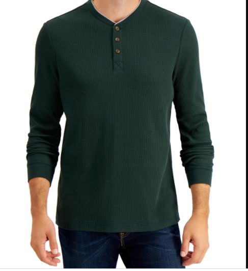 Camisa Henley Masculina Club Room Verde Tamanho P