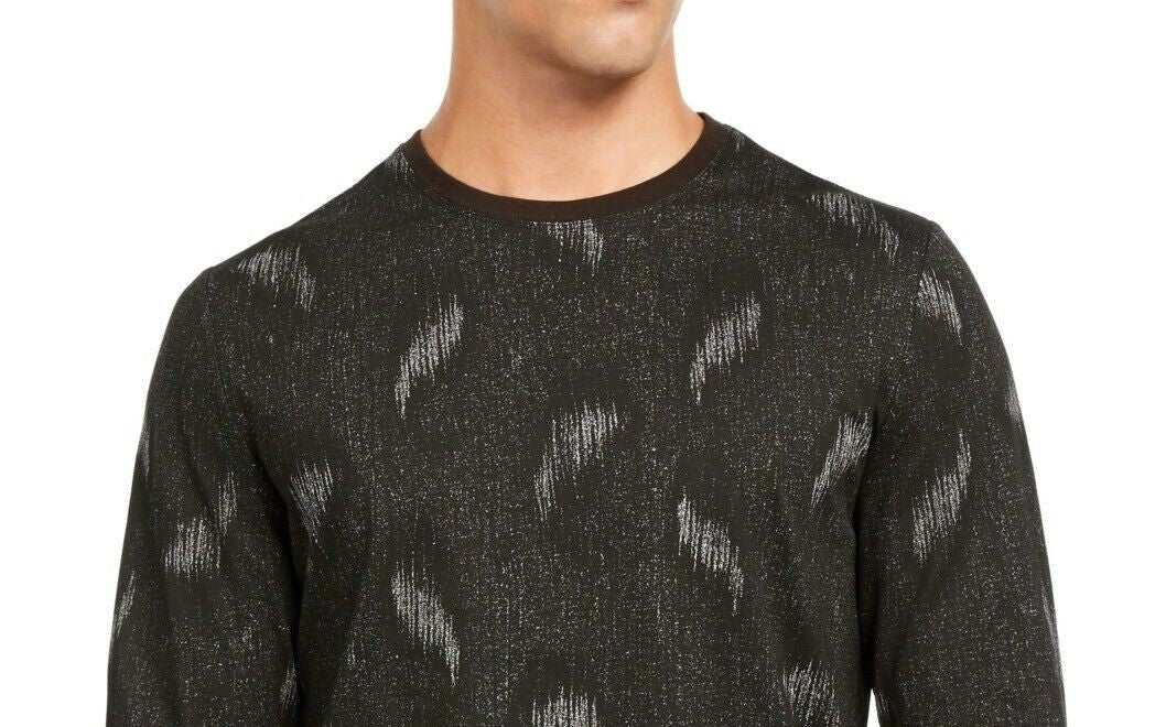 Camisa estampada masculina Alfani Paisley preta tamanho grande