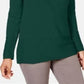 Karen Scott Suéter Feminino de Algodão com Gola Canoa Verde Tamanho P