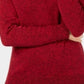 Karen Scott Suéter Feminino de Algodão Marmorizado com Gola Xale Vermelho Brilhante Tamanho Extra Grande