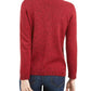 Karen Scott Suéter Henley Feminino de Algodão Marmoreado Vermelho Brilhante Tamanho Médio