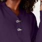 Karen Scott Suéter Henley Feminino de Algodão Roxo Tamanho Pequeno