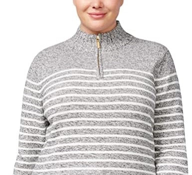Karen Scott Cardigan Feminino Texturizado com Zíper Frontal Cinza Tamanho X-G
