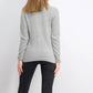 Karen Scott Cardigan Feminino Texturizado com Zíper Frontal Cinza Tamanho Médio