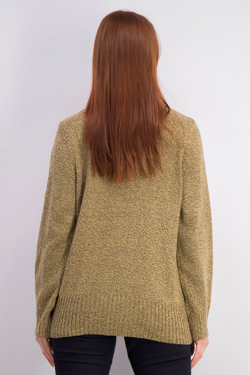 Karen Scott Cardigan Feminino com Botões Frontais e Gola Xale Marrom Tamanho Médio