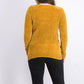 Karen Scott Suéter Feminino Gola V Chenille Dourado Tamanho X-G