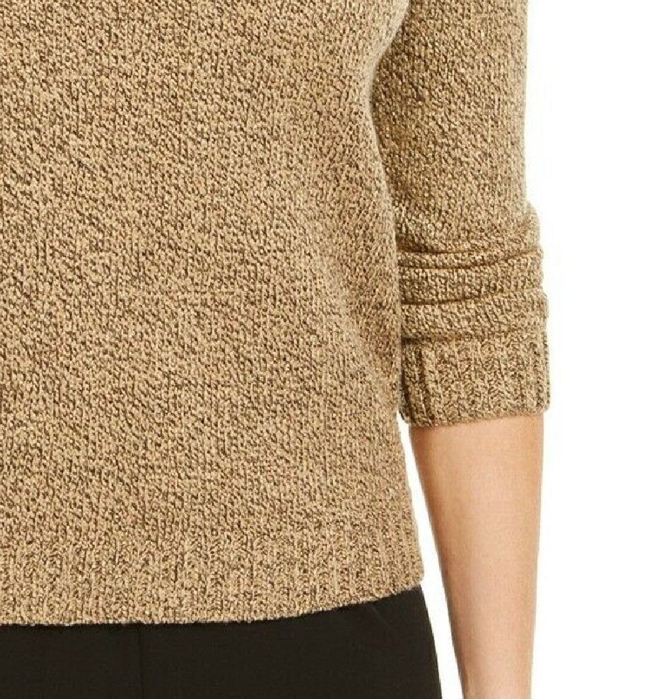 Karen Scott Suéter Feminino Gola Pontuda Castanho Castanho Tamanho Pequeno M