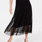Alfani Saia Midi Feminina Petite Mesh Preta Tamanho Petite X-Large