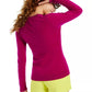 Suéter de cashmere feminino Charter Club com decote em V, tamanhos regular e pequeno, roxo escuro, tamanho extra pequeno