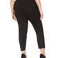 Calça jeans skinny plus size com detalhes no tornozelo da INC International Concepts, preta, tamanho 26