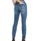 Calça jeans skinny feminina INC International Concepts com strass, azul, tamanho 6