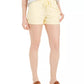 Shorts de popeline feminino estilo &amp; co dourado tamanho grande