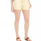 Shorts de popeline feminino estilo &amp; co dourado tamanho grande