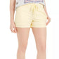 Shorts de popeline feminino estilo &amp; co dourado tamanho grande