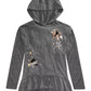 Epic Threads Big Girls Top com capuz reversível e lantejoulas em forma de estrela cinza escuro tamanho extragrande