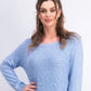Karen Scott Suéter Feminino Diamond Cable-Knit Azul Tamanho XS