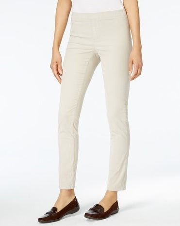 Calça feminina Karen Scott Petite Veludo Cotelê Cinza Tamanho 35