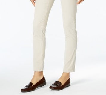 Calça feminina Karen Scott Petite Veludo Cotelê Cinza Tamanho 35
