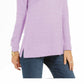 Suéter feminino de lurex com gola alta estilo &amp; co, roxo, tamanho grande