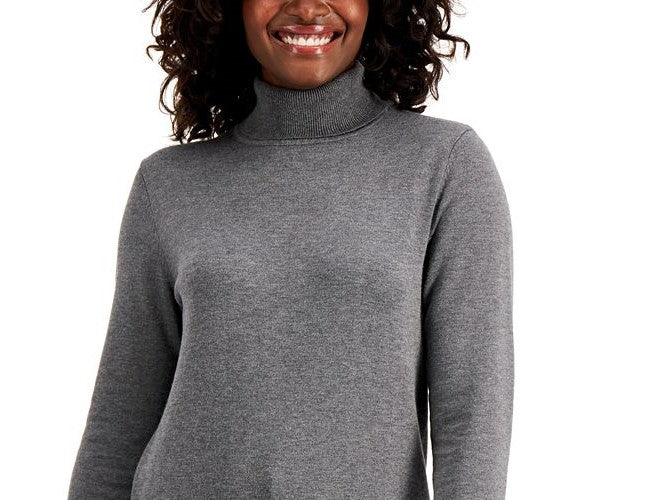 Karen Scott Suéter Feminino Gola Alta Carvão Tamanho Extra Grande