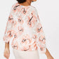 Blusa Alfani Feminina Petite Estampada com Bainha Bolha Laranja Tamanho Médio