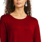 Blusa feminina com cordão e punho, estilo &amp; co, vermelho escuro, tamanho pequeno