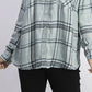 Camisa xadrez feminina Style &amp; Co com um bolso, verde, tamanho grande