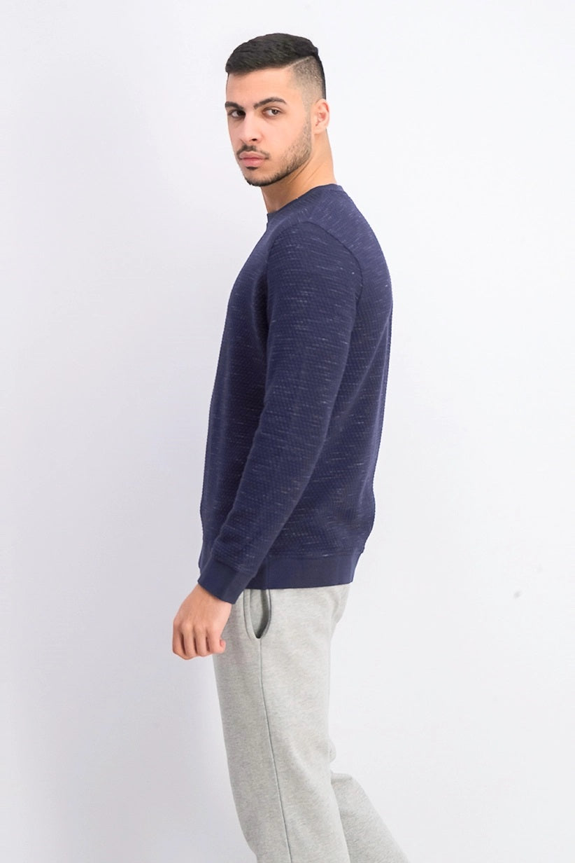 Moletom Alfani Masculino Mesclado Azul Marinho Tamanho Grande