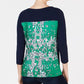 Charter Club Top Feminino Contraste Plissado Costas Caneladas Azul Tamanho XX-G