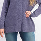 Karen Scott Suéter Feminino de Tricô com Painel Roxo Tamanho Extra Pequeno