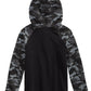 Moletom com capuz e estampa camuflada e colorida para meninos Epic Threads, Henley, preto, tamanho 2