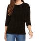 Suéter chenille feminino Style &amp; Co, preto, tamanho extragrande
