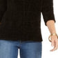 Suéter chenille feminino Style &amp; Co, preto, tamanho extragrande