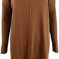 Suéter túnica feminino com costura frontal estilo &amp; co, marrom, tamanho médio