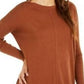 Suéter túnica feminino com costura frontal estilo &amp; co, bege, tamanho pequeno, extrapequeno