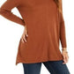 Suéter túnica feminino com costura frontal estilo &amp; co, bege, tamanho pequeno, extrapequeno