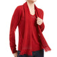 Karen Scott Suéter feminino com estampa de cachecol, vermelho, tamanho extragrande