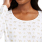 Blusa feminina Karen Scott com estampa de camelo brilhante, branca, tamanho grande