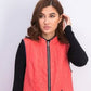 Colete feminino acolchoado com gola alta, tamanho laranja, extra grande, Charter Club