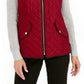 Colete feminino acolchoado com gola alta Charter Club, tamanho médio, vermelho, extra pequeno