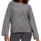 Suéter feminino estilo &amp; co com manga flare mesclada, cinza, tamanho extrapequeno