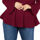 Suéter feminino plus size com babados estilo &amp; co, roxo, tamanho extragrande