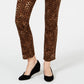 Calça jeans feminina Charter Club Petite estampada Lexington reta, marrom, tamanho 16