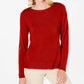 Karen Scott Suéter Feminino com Ombros Abertos, Médio, Vermelho, Tamanho Extra Pequeno