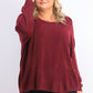 Karen Scott Suéter Feminino com Botões nos Ombros, Cor Merlot, Tamanho Pequeno Médio