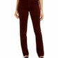 Calça de veludo cotelê feminina Charter Club Petite Lexington com perna reta, marrom, tamanho 14 P